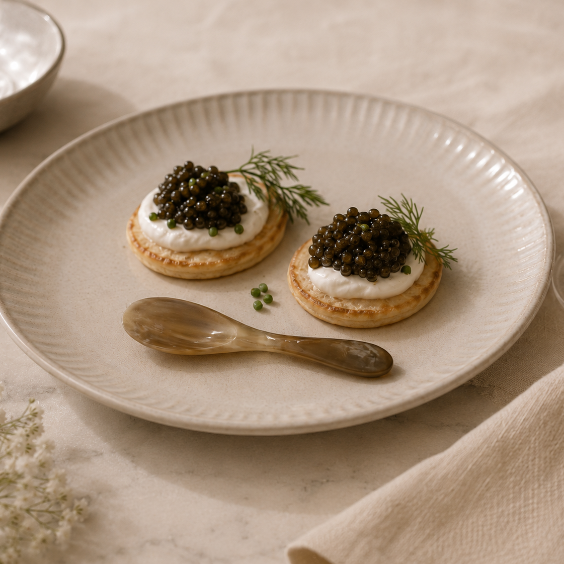 Horn Caviar Spoon