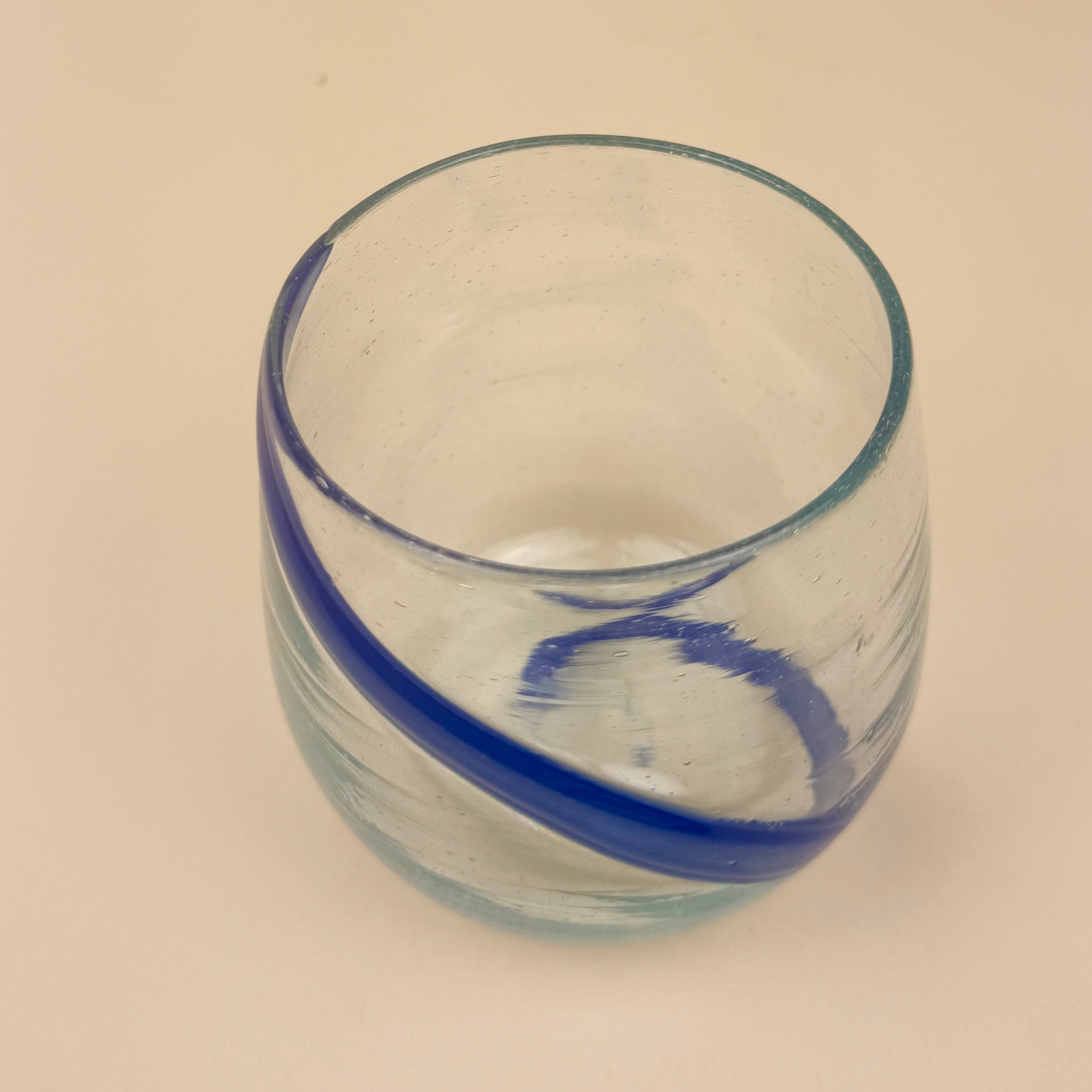 Round Glass Tumblers | Set of 4 | Blue