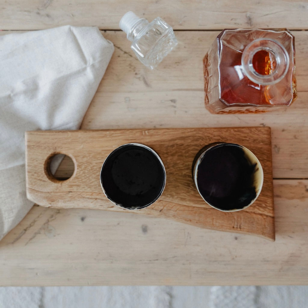 Whisky Tumblers With Oak Display Board | Set of 2