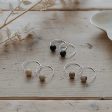 Load image into Gallery viewer, Horn Bead, Hoop Earrings- Silver
