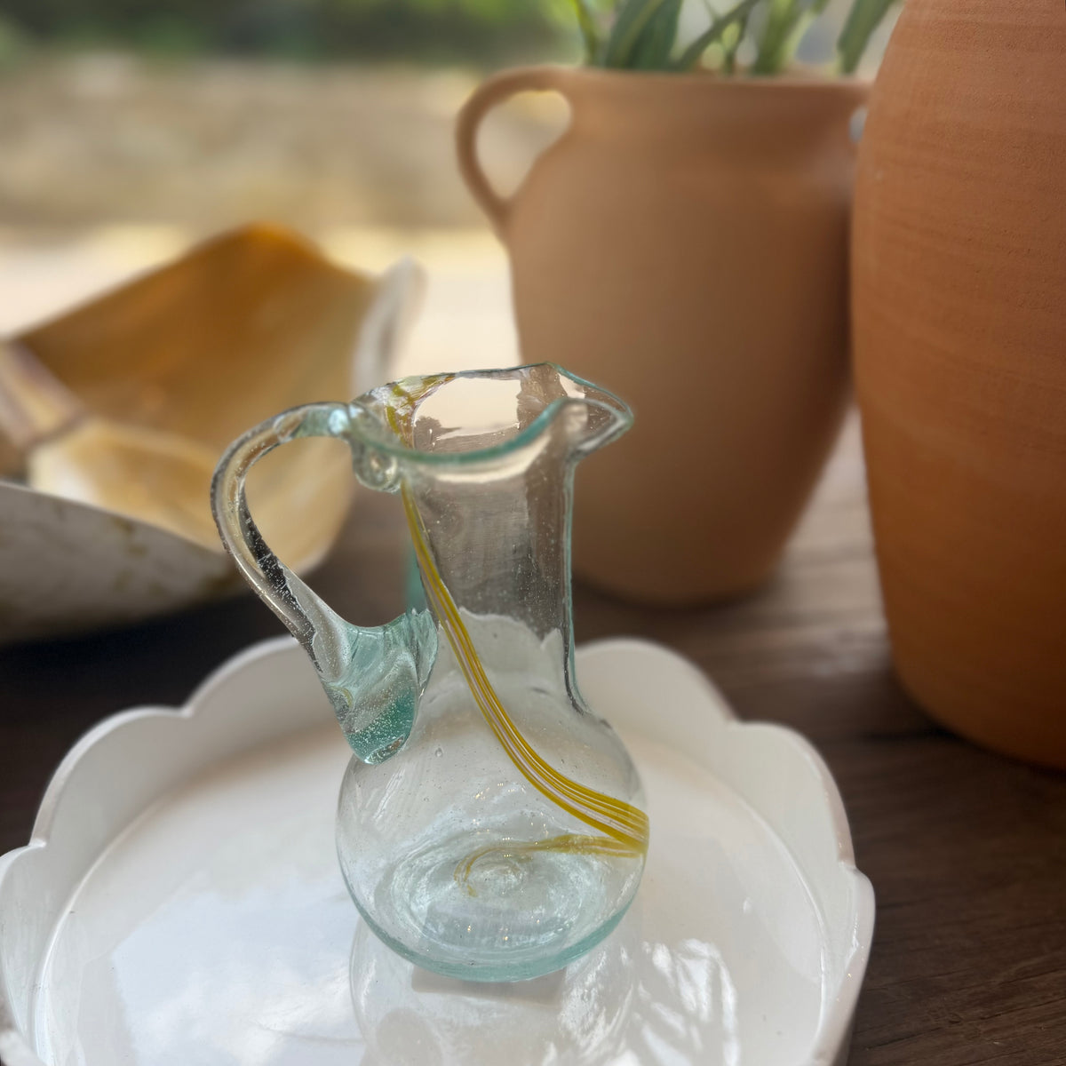 Dressing Jug | Yellow Swirl