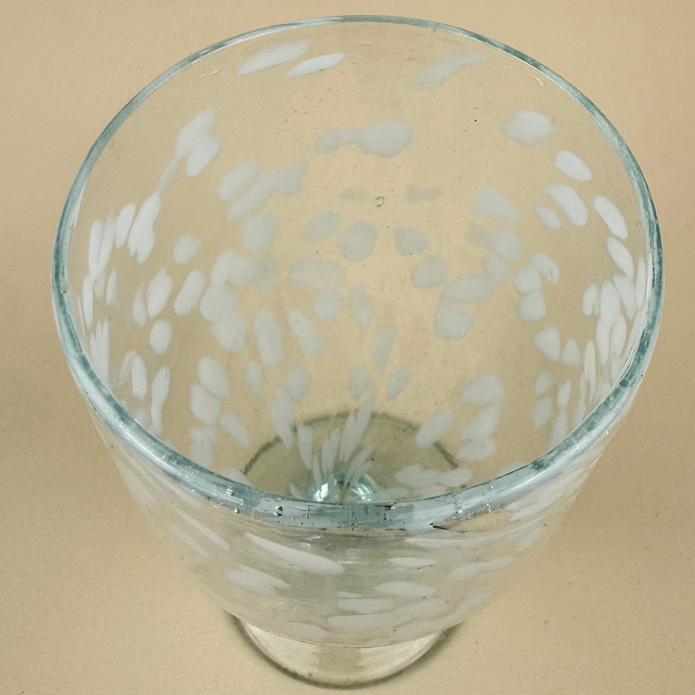 Wine Glasses | White Dotted | Set Of 2