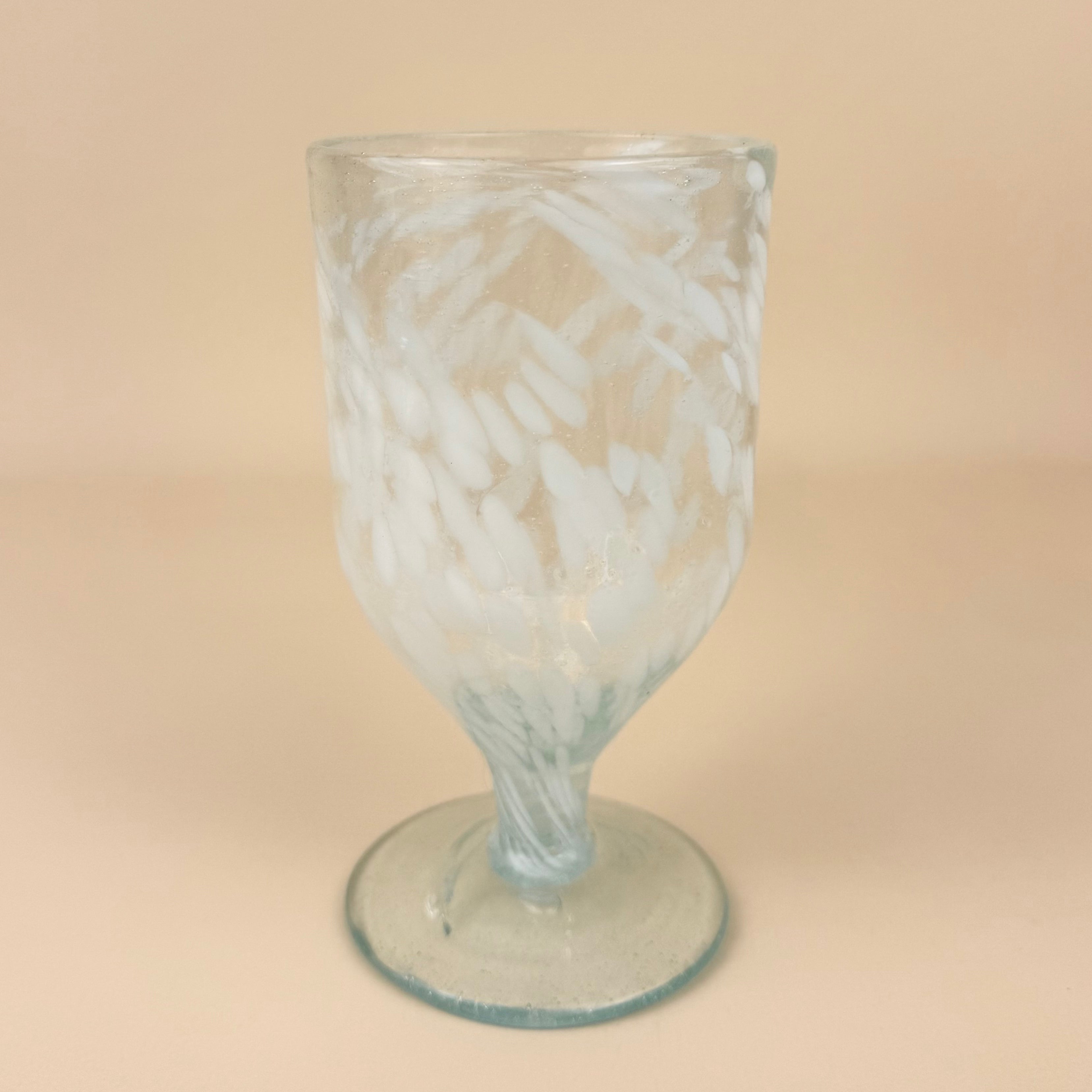 Wine Glasses | White Dotted | Set Of 2
