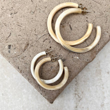 Load image into Gallery viewer, Horn Hoop Earrings
